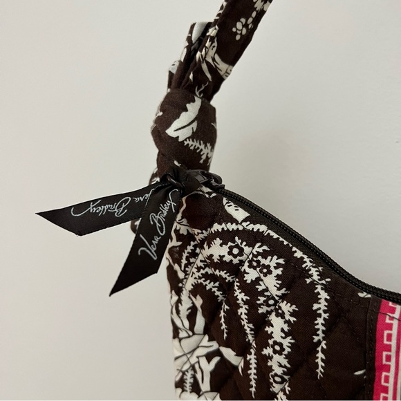 Vera Bradley Brown & Pink Retired Handbag - Picture 4 of 10